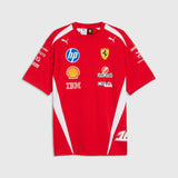 Jazdecké tričko Scuderia Ferrari F1 x Puma Charles Leclerc #16 – červené, oversized