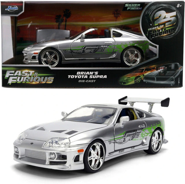 Model Jada Fast & Furious Brian's Toyota Supra 1995 1:24 – 25th Anniversary Silver