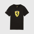 Detské tričko Scuderia Ferrari F1 x Puma s veľkým štítom – čierne