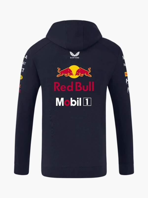 Tímová mikina s kapucňou Oracle Red Bull Racing s logami sponzorov