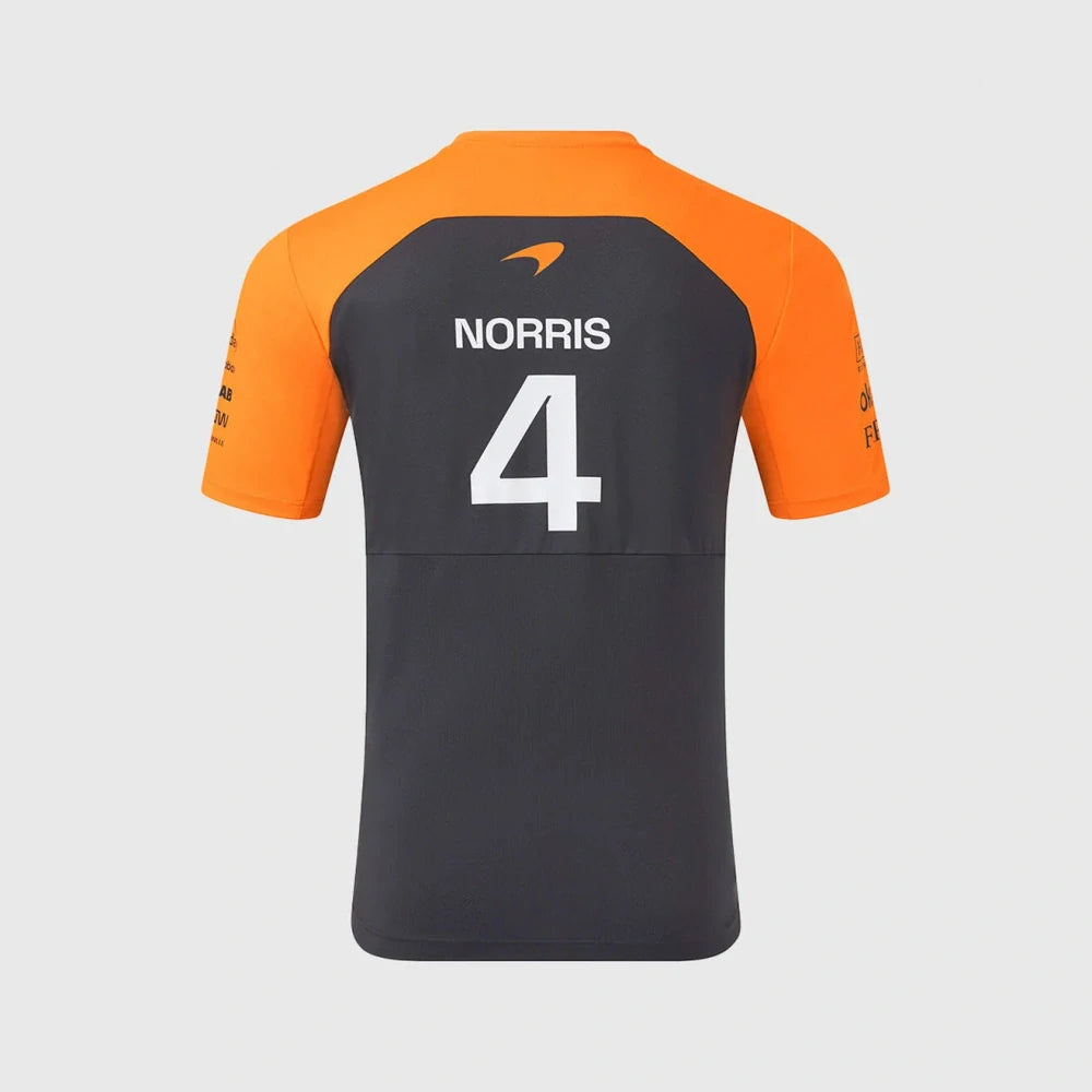Tímové tričko McLaren F1 Lando Norris so sponzorskými logami – tmavosivé