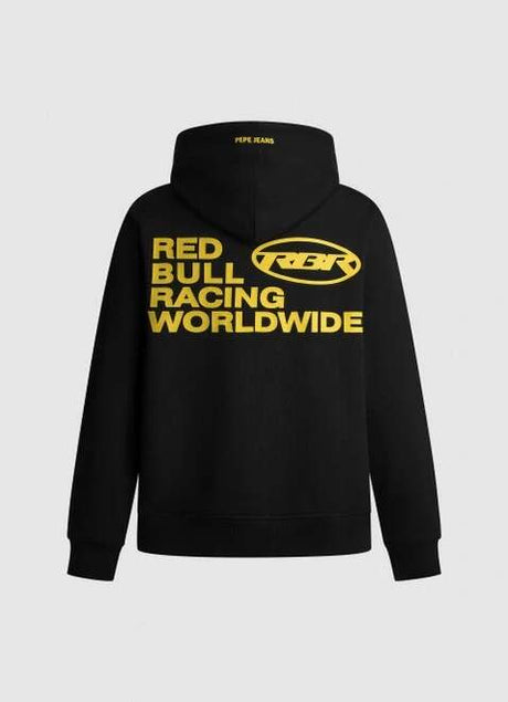 Mikina s kapucňou Pepe Jeans - Red Bull Racing Worldwide čierna