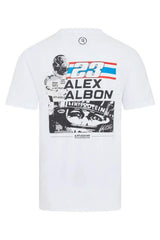 Fanúšikovské tričko Alex Albon - Williams Racing F1 biele - XXL