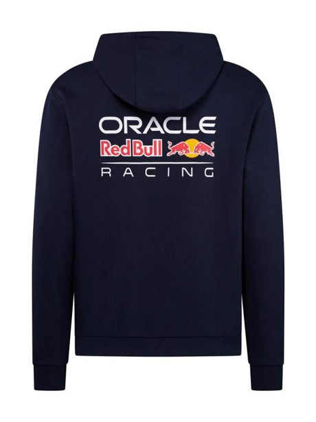 Mikina s kapucňou Oracle Red Bull Racing edícia RACING tmavomodrá s logom