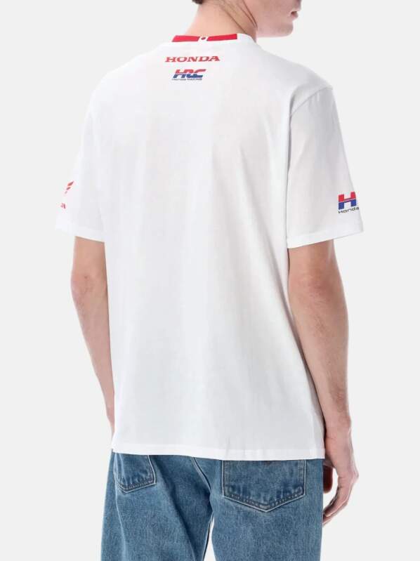 Fanúšikovské tričko HRC Honda s veľkým logom biele