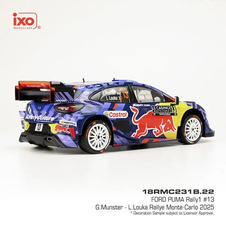 Model IXO Ford Puma Rally1 #13 G. Munster 1:18 – Rallye Monte-Carlo 2025