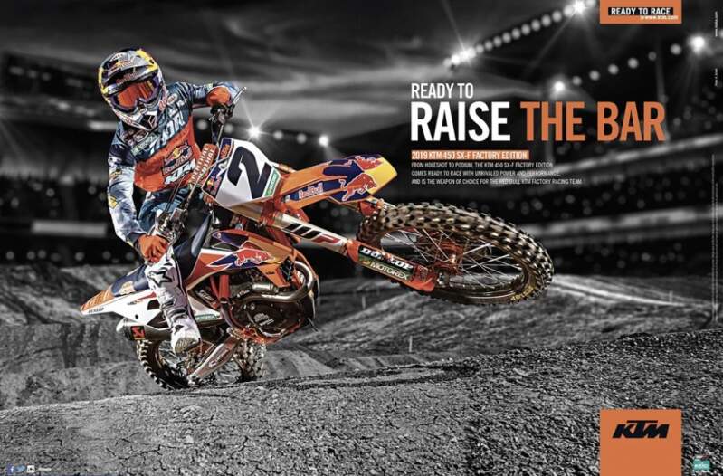 Model motocyklu KTM Red Bull 450 SX-F  C. Webb