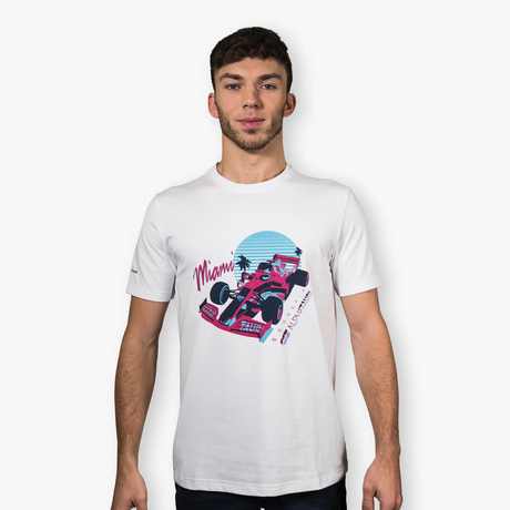 Tričko Scuderia AlphaTauri Miami GP 2022 – biele