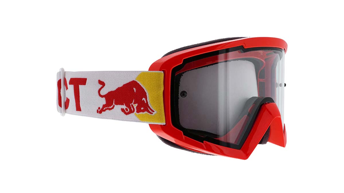 Red Bull Spect motokrosové okuliare WHIP červené s čírym sklom