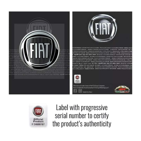 Fiat logo samolepka 3D čierna 58mm