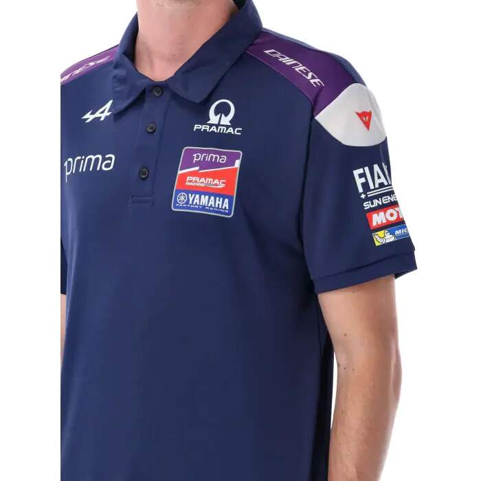 Yamaha Pramac team polo shirt with sponsor logos