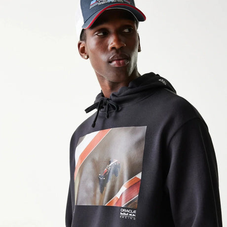 Oversized mikina s kapucňou Oracle Red Bull Racing New Era s grafikou – tmavomodrá