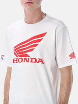 Fanúšikovské tričko HRC Honda s veľkým logom biele