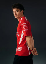 Jazdecké tričko Scuderia Ferrari F1 x Puma Charles Leclerc #16 – červené, oversized