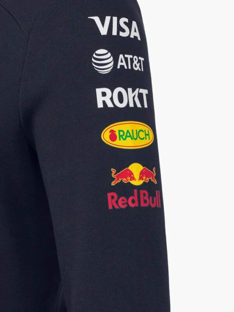 Tímová mikina s kapucňou Oracle Red Bull Racing s logami sponzorov