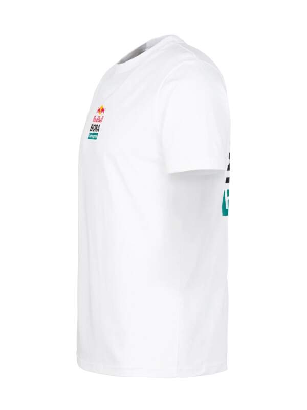 Fanúšikovské tričko Red Bull Bora Hansgrohe biele s logom