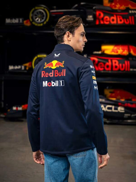 Tímová softshellová bunda Oracle Red Bull Racing s logami sponzorov