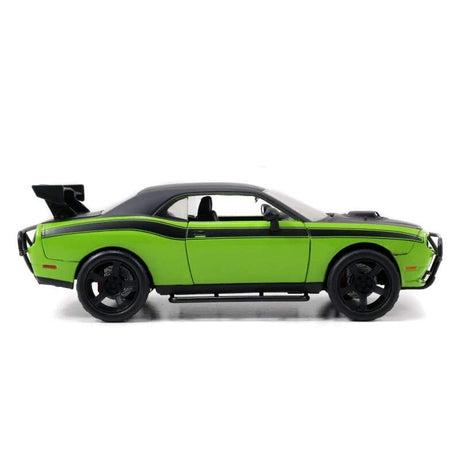 Model Rýchlo a zbesilo Dodge Challenger SRT8 off road 1:24 zeleno-čierny